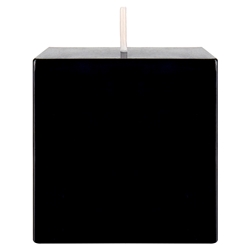 Mega Candles - 3" x 3" Unscented Square Pillar Candle - Black