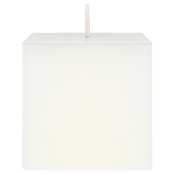 Mega Candles - 3" x 3" Unscented Square Pillar Candle - White