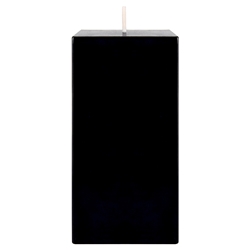 Mega Candles - 3" x 6" Unscented Square Pillar Candle - Black