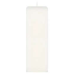 Mega Candles - 3" x 9" Unscented Square Pillar Candle - White