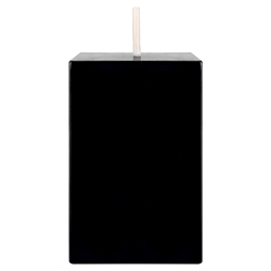 Mega Candles - 2" x 3" Unscented Square Pillar Candle - Black