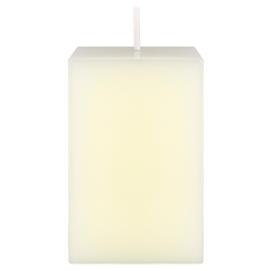 Mega Candles - 2" x 3" Unscented Square Pillar Candle - Ivory