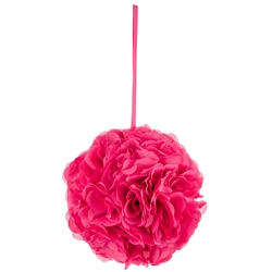 Mega Crafts - 10" Artificial Flower Pomander Kissing Ball - Fucshia