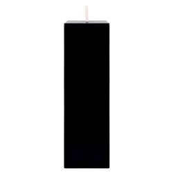 Mega Candles - 2" x 6" Unscented Square Pillar Candle - Black