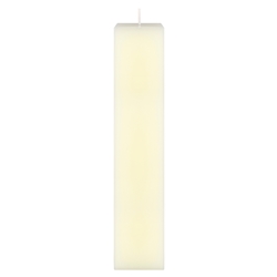 Mega Candles - 2" x 9" Unscented Square Pillar Candle - Ivory