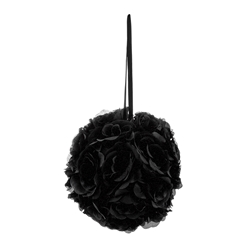 Mega Crafts - 10" Artificial Flower Pomander Kissing Ball - Black