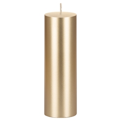 Mega Candles - 2" x 6" Unscented Round Pillar Candle - Gold