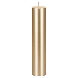 Mega Candles - 2" x 9" Unscented Round Pillar Candle - Gold