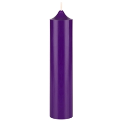 Mega Candles - 2 pcs of 6.75" Unscented Romantic Taper Candles - Purple