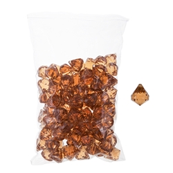 Mega Crafts - 1 Pound Acrylic Decorative Gemstones - Brown