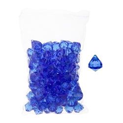 Mega Crafts - 1 Pound Acrylic Decorative Gemstones - Dark Blue