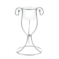 Mega Candles - Votive Metal Candle Holder - Matte Silver