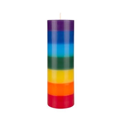 Mega Candles - 3" x 9" Unscented Chakra Round Pillar Candle - Assorted