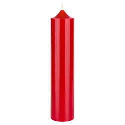 Mega Candles - 2" x 9" Unscented Round Bell Top Pillar Candle - Red
