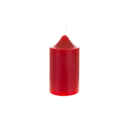 Mega Candles - 2" x 3" Unscented Round Dome Top Pillar Candle - Red