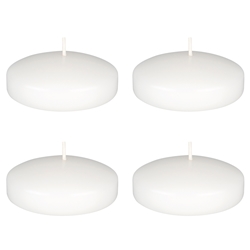 Mega Candles - 4 pcs 3" Unscented Floating Candles - White