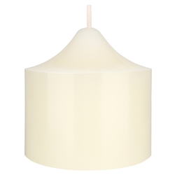 Mega Candles - 3" x 3" Unscented Round Bell Top Pillar Candle - Ivory