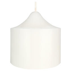 Mega Candles - 3" x 3" Unscented Round Bell Top Pillar Candle - White