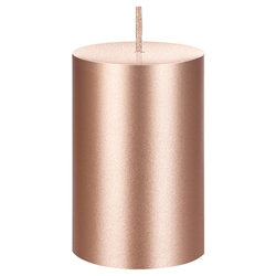 Mega Candles - 2" x 3" Unscented Round Pillar Candle - Rose Gold