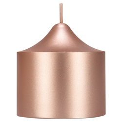 Mega Candles - 3" x 3" Unscented Round Bell Top Pillar Candle - Rose Gold