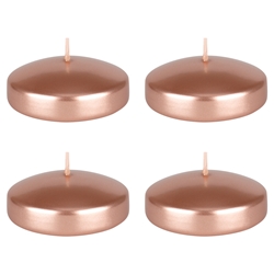 Mega Candles - 4 pcs 3" Unscented Floating Candles - Rose Gold