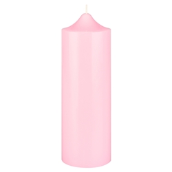 Mega Candles - 3" x 9" Unscented Round Bell Top Pillar Candle - Pink