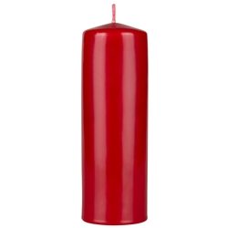 Mega Candles - 2" x 6" Unscented Domed Top Pillar Candle - Red