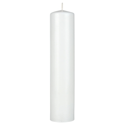 Mega Candles - 2" x 9" Unscented Domed Top Pillar Candle - White
