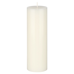 Mega Candles - 3" x 9" Unscented Round Pillar Candle - Off White