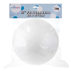 Mega Crafts - 1 pc 12" Poly Foam Craft Ball