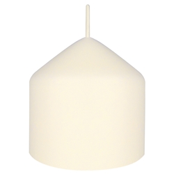 Mega Candles - 3" x 3" Unscented Dome Top Event Pillar Candle - Ivory