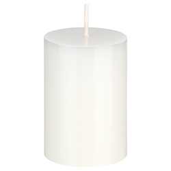 Mega Candles - 2" x 3" Unscented Round Pillar Candle - White