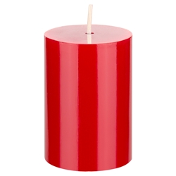 Mega Candles - 2" x 3" Unscented Round Pillar Candle - Red