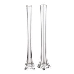 Mega Vases - 1.25" x 16" Eiffel Tower Glass Vase - Clear