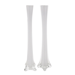 Mega Vases - 1.25" x 16" Eiffel Tower Glass Vase - White